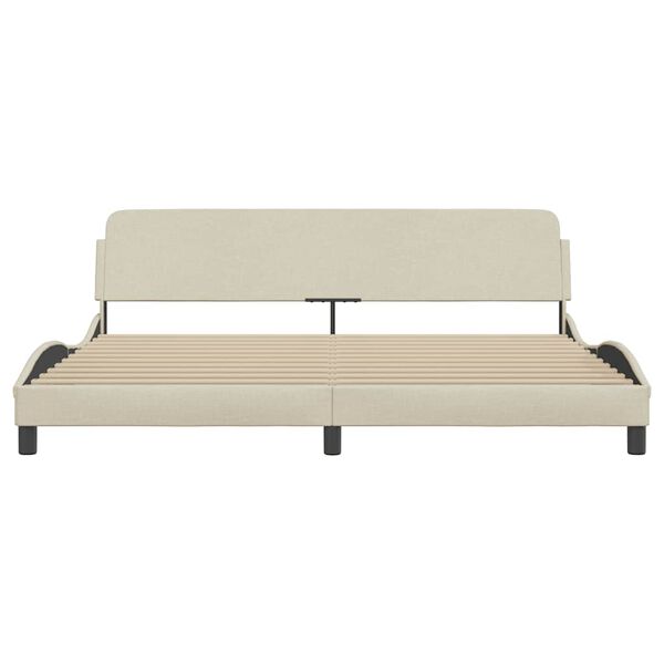 vidaXL Bettgestell "Dover" Creme 200x200 cm Stoff