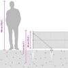 vidaXL Zaunpfosten Gr&uuml;n 10 x 0,6 m (19 x 19 mm Netz) Stahl und PVC