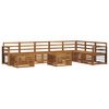 vidaXL Ecksofa Set 9 pcs Natur Massivholz Akazie