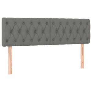 vidaXL Kopfteile Dunkelgrau 160x7x78/88 cm Stoff