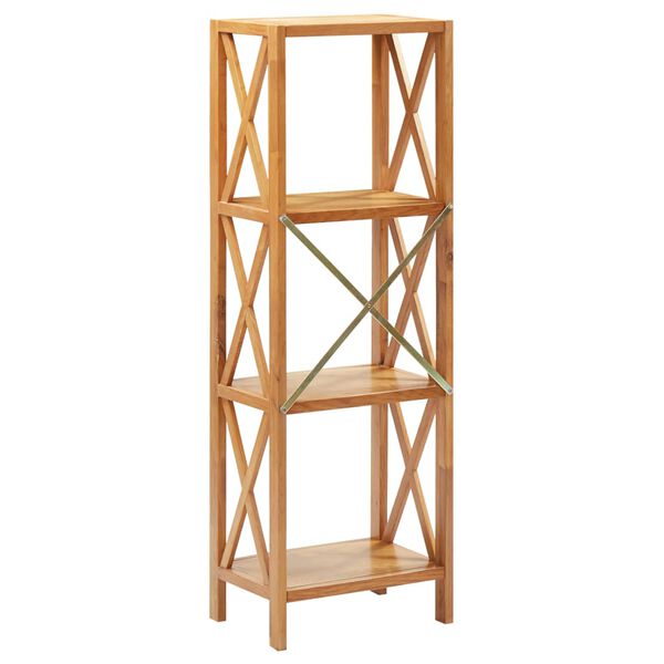 vidaXL Regal mit 4 B&ouml;den 40x30x125 cm Massivholz Eiche