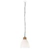 vidaXL H&auml;ngelampe Industrie-Stil Wei&szlig; Eisen & Massivholz 35 cm E27