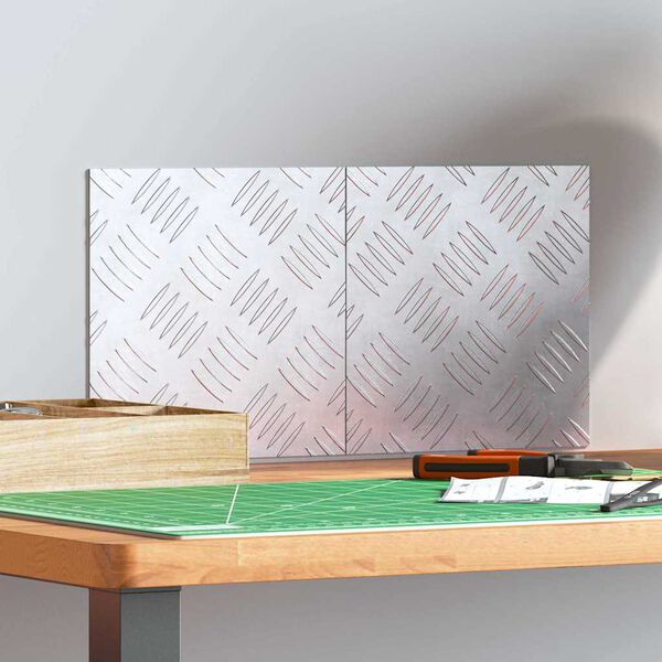 vidaXL Treppe Tritt Quadratisch 2 pcs Silber 20 x 20 cm Aluminium