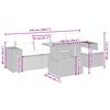 vidaXL 6-tlg. Garten-Sofagarnitur mit Kissen Beige Poly Rattan