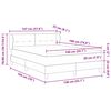 vidaXL Boxspringbett mit Matratze Taupe 140 x 190 cm Stoff