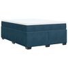 vidaXL Boxspringbett mit Matratze Dunkelblau 160x200 cm Samt