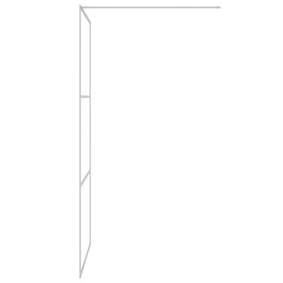 vidaXL Duschwand für Begehbare Dusche Silbern 100x195 cm ESG-Klarglas