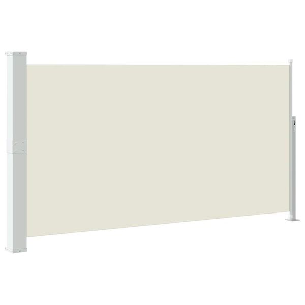 vidaXL Seitenmarkise 160x300 cm Cremewei&szlig;