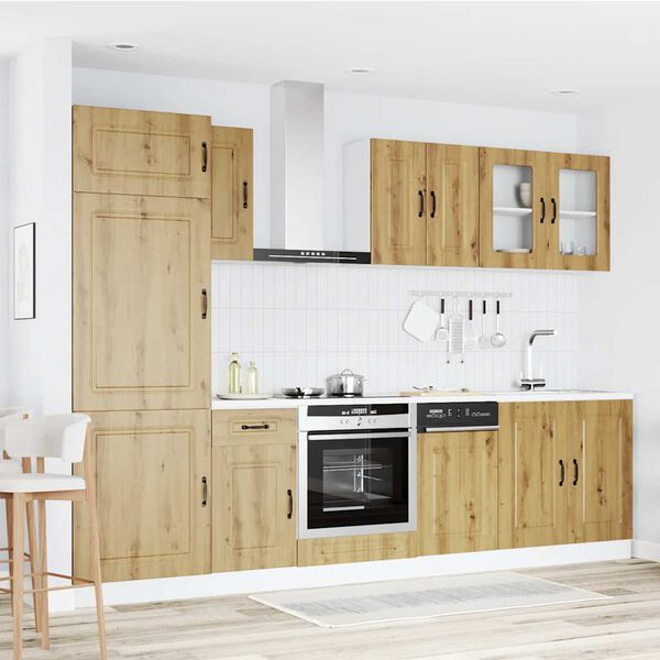 vidaXL 8-tlg. K&uuml;chenschrank-Set Kalmar Artisan-Eiche Holzwerkstoff