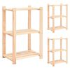 vidaXL Lagerregale 3 B&ouml;den 3 Stk. 60x38x90cm Massivholz Kiefer 150kg
