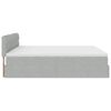 vidaXL Ottoman-Bett mit Matratze & LEDs Hellgrau 160x200 cm Samt