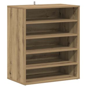 vidaXL Schuhregal Artisan-Eiche 60x35x70 cm Holzwerkstoff