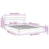 vidaXL Massivholzbett mit Kopfteil ohne Matratze 160x200 cm Eichenholz