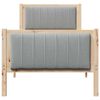 vidaXL Bettgestell Braun und hellgrau 80 x 200 cm Massivholz Kiefer