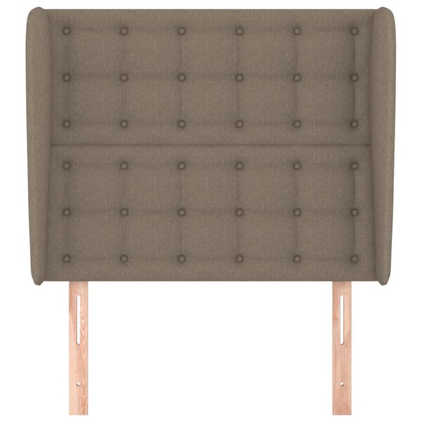 vidaXL Kopfteil mit Ohren Taupe 83x23x118/128 cm Stoff