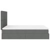 vidaXL Ottoman-Bett mit Matratze & LEDs Dunkelgrau 140x200 cm Stoff