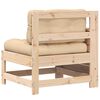 vidaXL Gartensofa mit Armlehne und Kissen Massivholz Kiefer