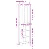 vidaXL Highboard Betongrau 34,5x34x180 cm Holzwerkstoff