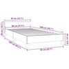 vidaXL Bettgestell ohne Matratze Hellgrau 80x200 cm Samt