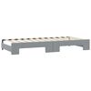 vidaXL Tagesbett Ausziehbar mit Matratze Hellgrau 100x200 cm Stoff
