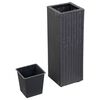 vidaXL Garten-Hochbeet 28&times;28&times;80 Poly Rattan Schwarz