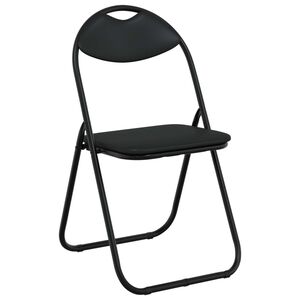 vidaXL Klappstuhl 8 pcs Schwarz 48 x 43,5 x 81 cm Kunstleder