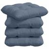 vidaXL Sitzkissen 4 Stk. Cordstoff Blau 45 x 45 cm