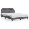vidaXL Bettgestell "Viana" mit LED ohne Matratze Grau 120x200 cm