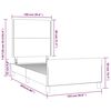 vidaXL Bettgestell ohne Matratze Hellgrau 100x200 cm Stoff