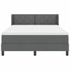 vidaXL Boxspringbett mit Matratze Dunkelgrau 200 x 160 cm Polyester
