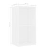 vidaXL B&uuml;cherregal 2 F&auml;cher Wei&szlig; 40x30x76,5 cm Holzwerkstoff