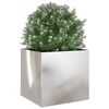vidaXL Pflanzk&uuml;bel Silbern 49x47x46 cm Edelstahl