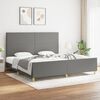 vidaXL Bettgestell ohne Matratze Dunkelgrau 200x200 cm Stoff