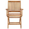 vidaXL Klappbare Gartenst&uuml;hle mit Kissen 4 Stk. Massivholz Teak