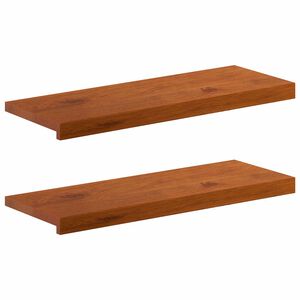 vidaXL Stufenmatten 2 Stk. 80 x 25 x 2 cm Braun Massivholz Eiche
