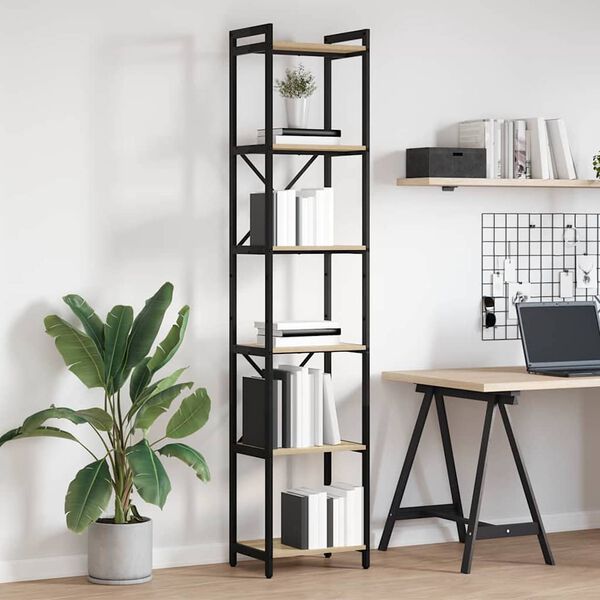 vidaXL B&uuml;cherregal Sonoma-Eiche 40 x 30 x 189,5 cm Holzwerkstoff