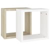 vidaXL W&uuml;rfelregale 2 Stk. Wei&szlig; und Sonoma-Eiche 30x15x30 cm