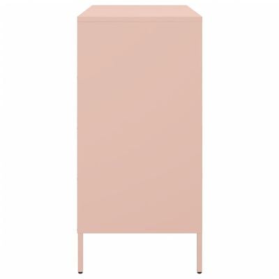 vidaXL Sideboard Rosa 68x39x79 cm Stahl