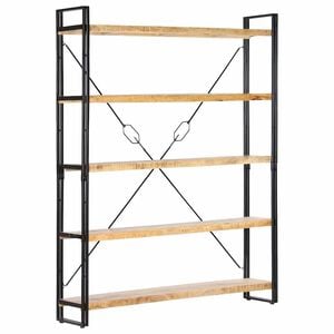 vidaXL B&uuml;cherregal 5 F&auml;cher 140x30x180 cm Mango Massivholz