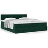 vidaXL Ottoman-Bett mit Matratze Dunkelgr&uuml;n 160x200 cm Samt