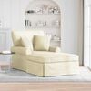 vidaXL Chaise Lounge mit Rock Creme 91 x 157 x 91 cm Rippenstoff