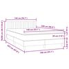 vidaXL Boxspringbett mit Matratze & LED Hellgrau 140x220 cm Samt