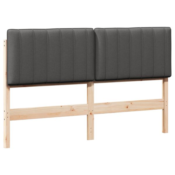 vidaXL Gepolstertes Kopfteil mit Kopfteil Braun und Dunkelgrau 150 cm