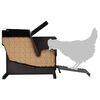 vidaXL H&uuml;hnertretfeeder Schwarz 50 x 40 x 29 cm Kaltgewalzter Stahl