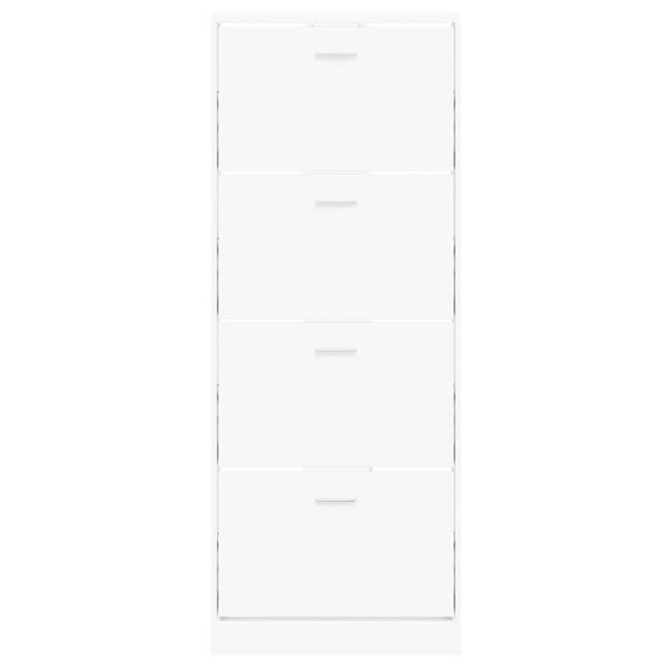 vidaXL Schuhschrank Wei&szlig; 59x17x150 cm Holzwerkstoff