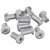 vidaXL Sicherungsmutter 2857 Stk. Nickel Stahl