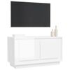 vidaXL TV-Schrank Hochglanz-Wei&szlig; 80x35x45 cm Holzwerkstoff