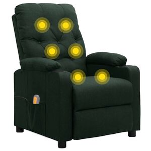vidaXL Massagesessel Dunkelgr&uuml;n Stoff
