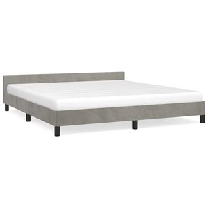vidaXL Bettgestell ohne Matratze Hellgrau 180x200 cm Samt