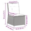 vidaXL Garten-Sofa mit Kissen Schwarz und Cremewei&szlig; Poly-Rattan
